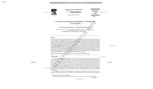 An iterative boosting-based ensemble for streaming data classification